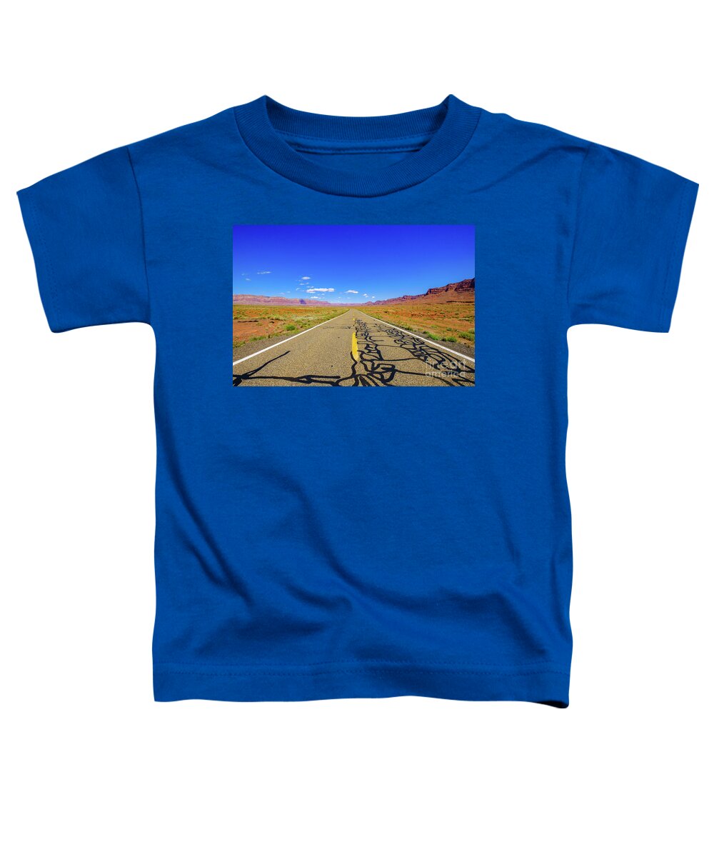 Arizona Toddler T-Shirt featuring the photograph Arizona Desert Highway #3 by Raul Rodriguez