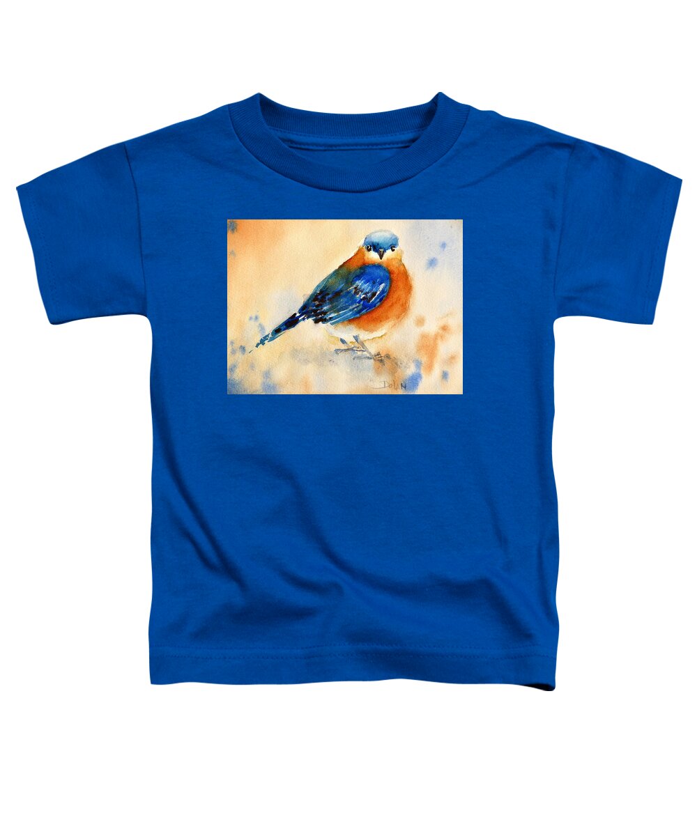 Bluebird Toddler T-Shirt featuring the painting Bluebird #3 by Pat Dolan