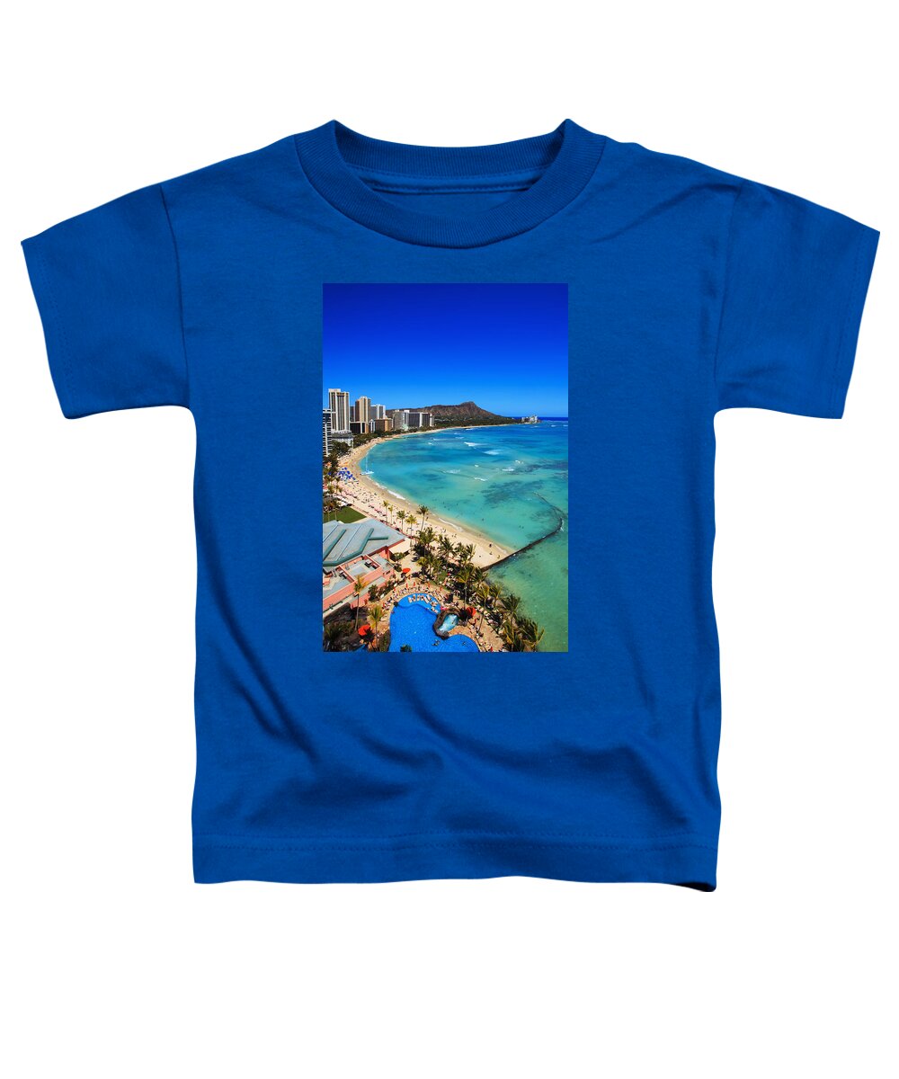 Above Toddler T-Shirt featuring the photograph Classic Waikiki #1 by Tomas del Amo - Printscapes