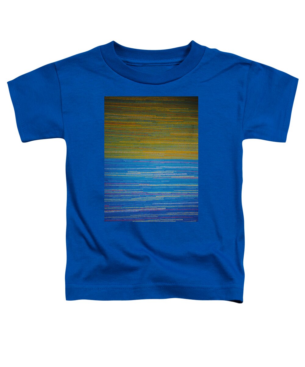 Abstract Toddler T-Shirt featuring the painting Identity #18 by Kyung Hee Hogg
