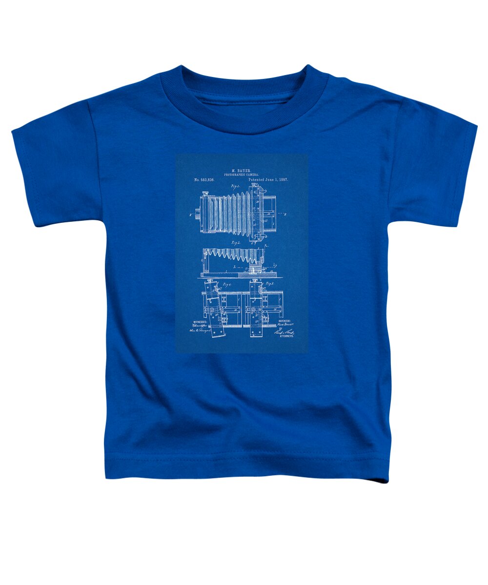 Patent Toddler T-Shirt featuring the digital art 1897 Camera US Patent Invention Drawing - Blueprint by Todd Aaron