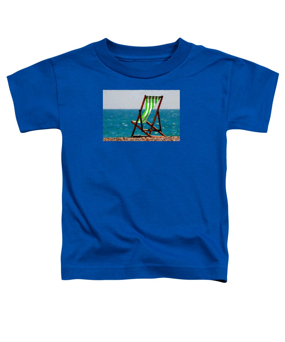 Beach Toddler T-Shirt featuring the painting Lounging in Long Beach #3 by Bruce Nutting