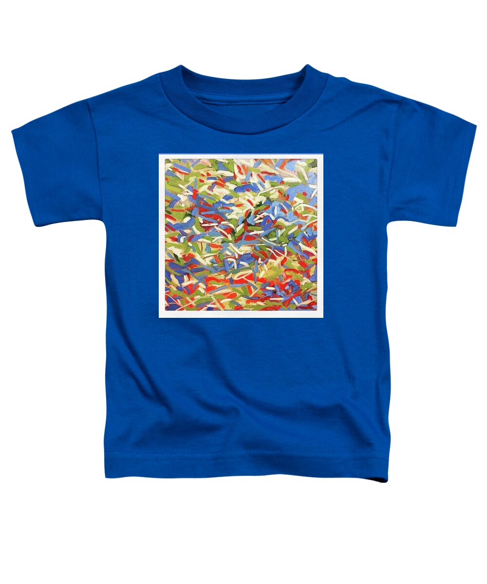 Abstract Toddler T-Shirt featuring the painting 3 Steps Beyond Joy by Steven Miller