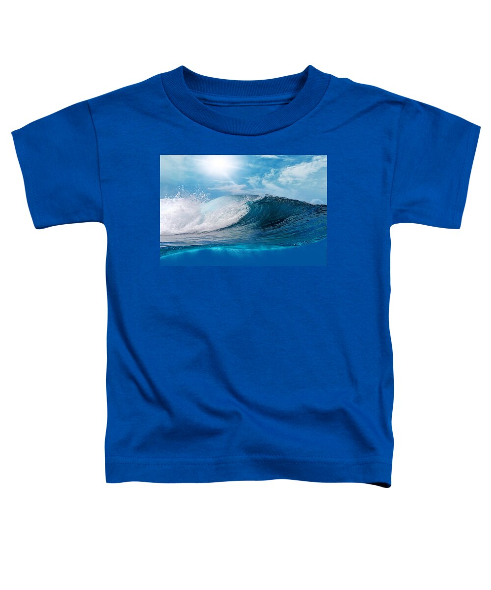 Wave Toddler T-Shirt featuring the digital art Wave #5 by Super Lovely