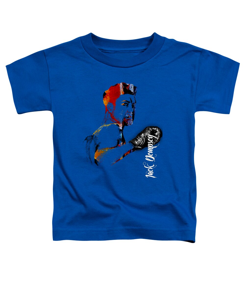 Jack Dempsey Toddler T-Shirt featuring the mixed media Jack Dempsey Collection #8 by Marvin Blaine