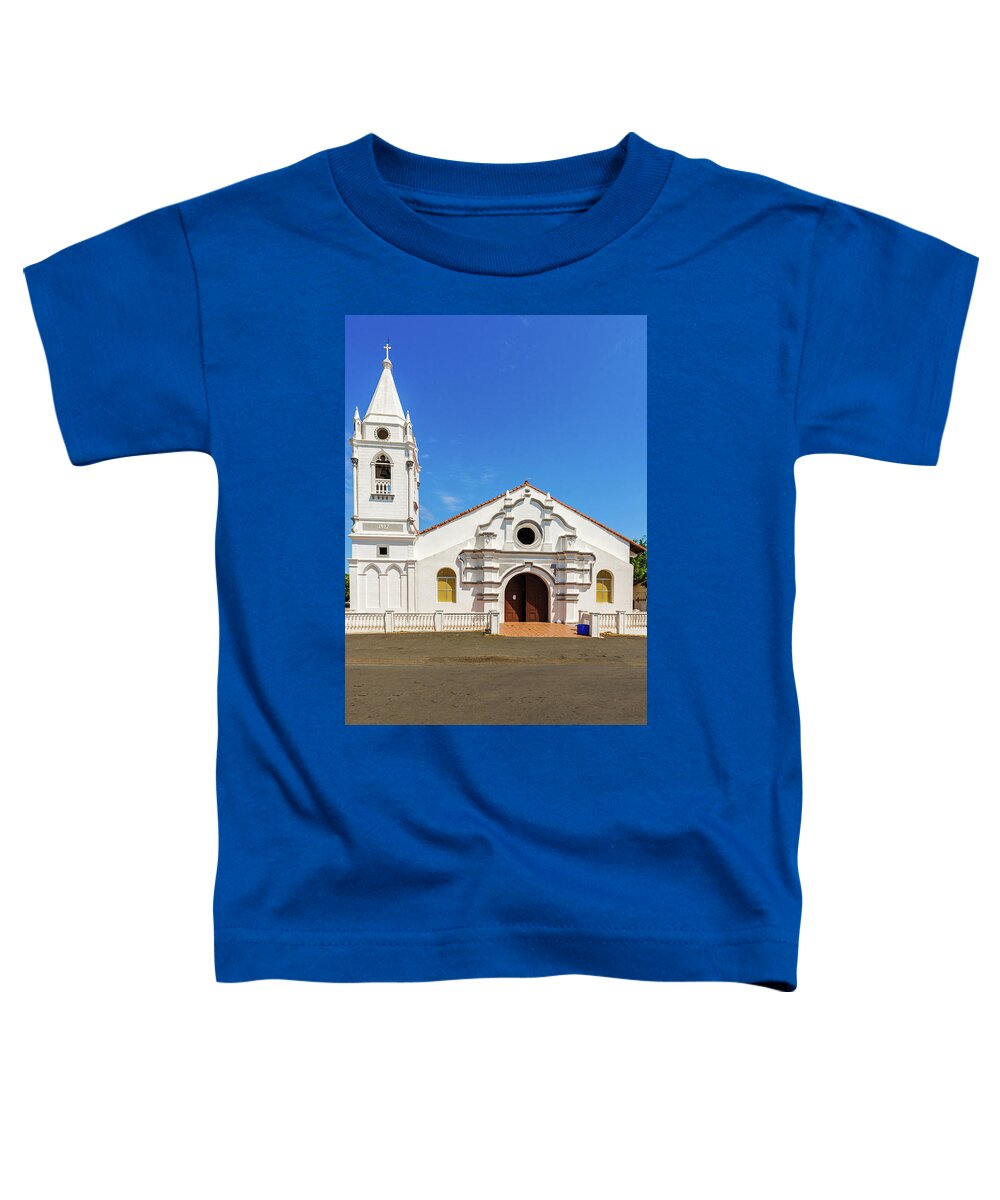America Toddler T-Shirt featuring the photograph A church in the main square of Pese in Panama by Marek Poplawski