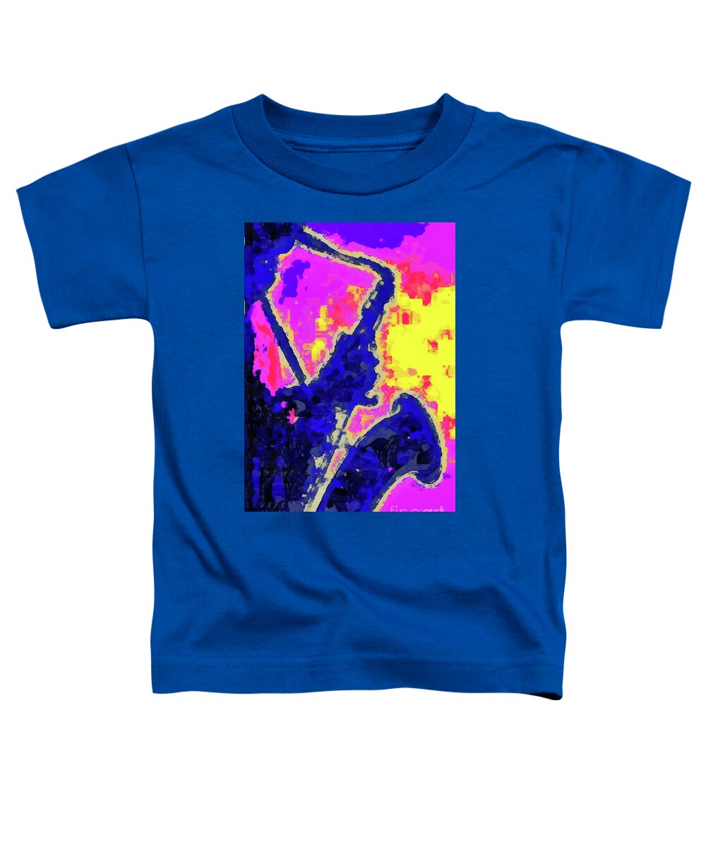 Performance Toddler T-Shirt featuring the digital art Abstrat Sax by Humphrey Isselt