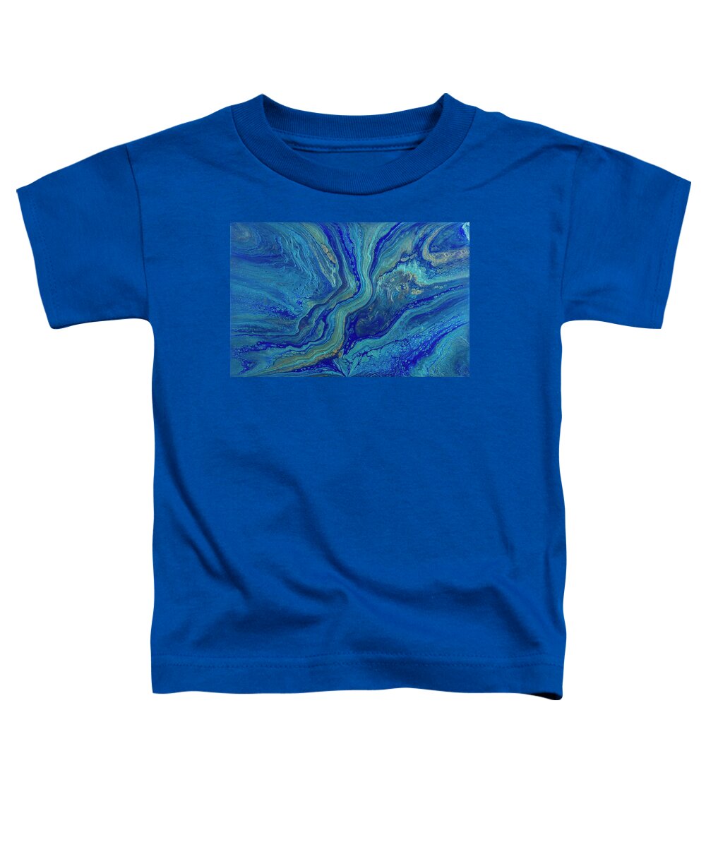 Blue Toddler T-Shirt featuring the digital art Agate by Jennifer Walsh