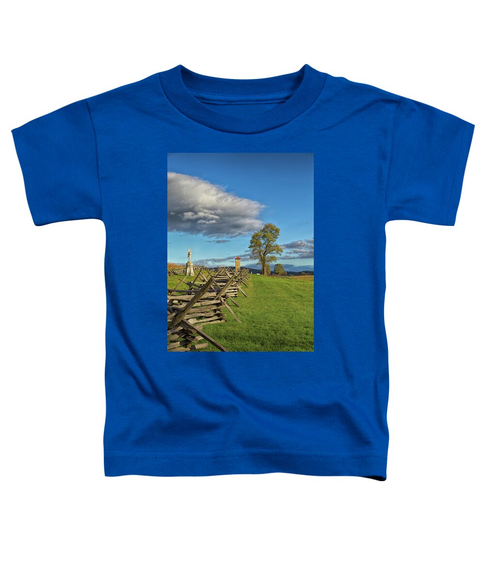 Sky Toddler T-Shirt featuring the photograph Antietam Memorial by John M Bailey