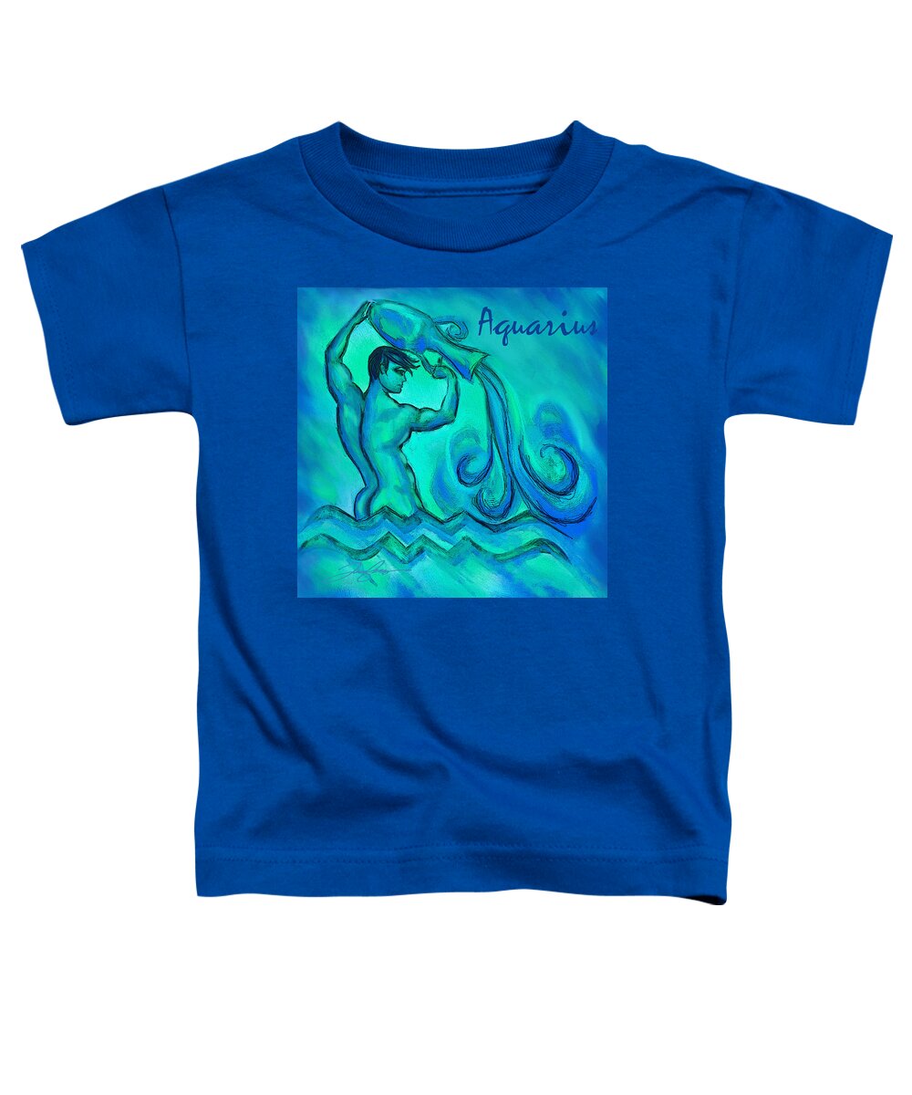 Aquarius Toddler T-Shirt featuring the painting Aquarius by Tony Franza