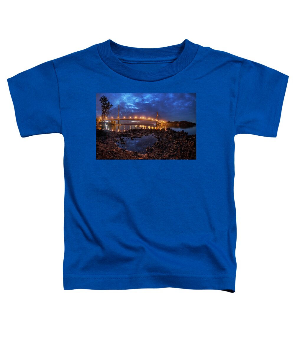 Travel Toddler T-Shirt featuring the photograph Barelang Bridge, Batam by Pradeep Raja Prints
