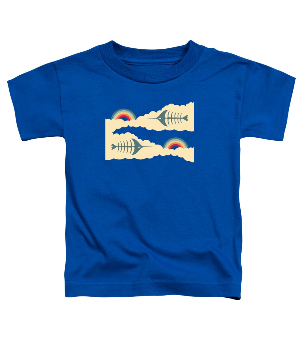 Fishbone Toddler T-Shirt featuring the digital art Bittersweet - Pattern by Freshinkstain