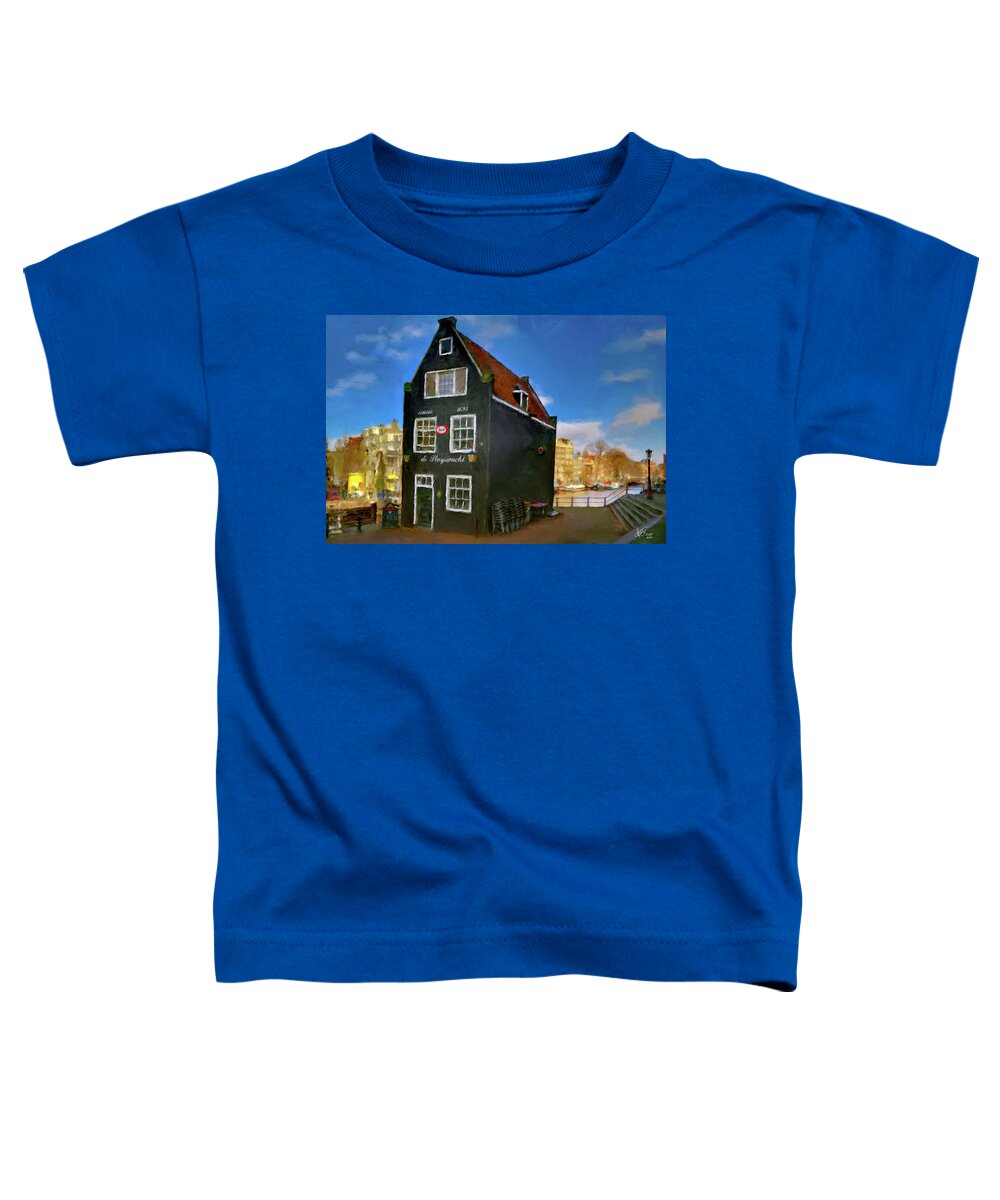 Holland Amsterdam Toddler T-Shirt featuring the photograph Black House in Jodenbreestraat #1. Amsterdam by Juan Carlos Ferro Duque