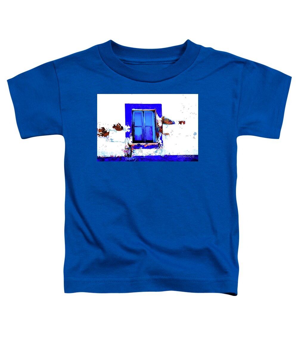 Windows Cityscapes Toddler T-Shirt featuring the digital art Blue Color by Rick Bragan