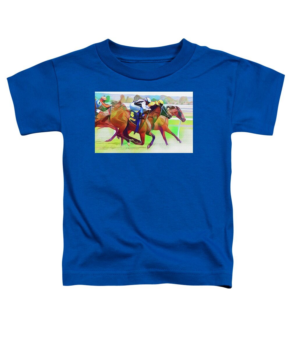 Horse Toddler T-Shirt featuring the painting Bridled Spirit by Steve Lockwood