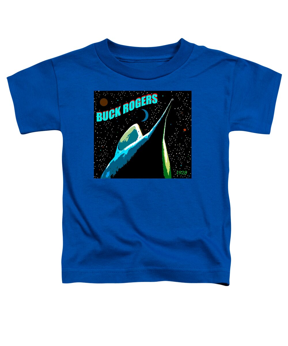 Comic Book Toddler T-Shirt featuring the painting Buck Rogers since 1928 by David Lee Thompson