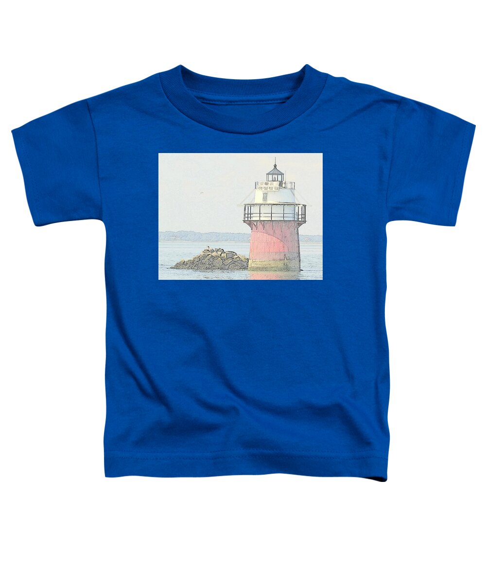 Lighthouse Toddler T-Shirt featuring the photograph Bug Light by Lori Lafargue