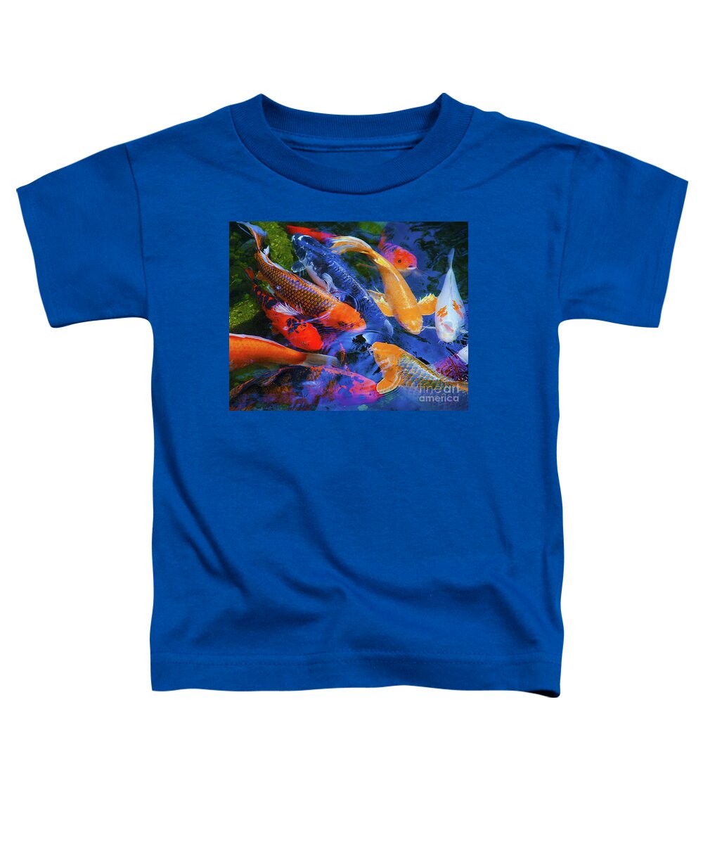 Koi Fish Toddler T-Shirt featuring the photograph Calm Koi Fish by Jerry Cowart