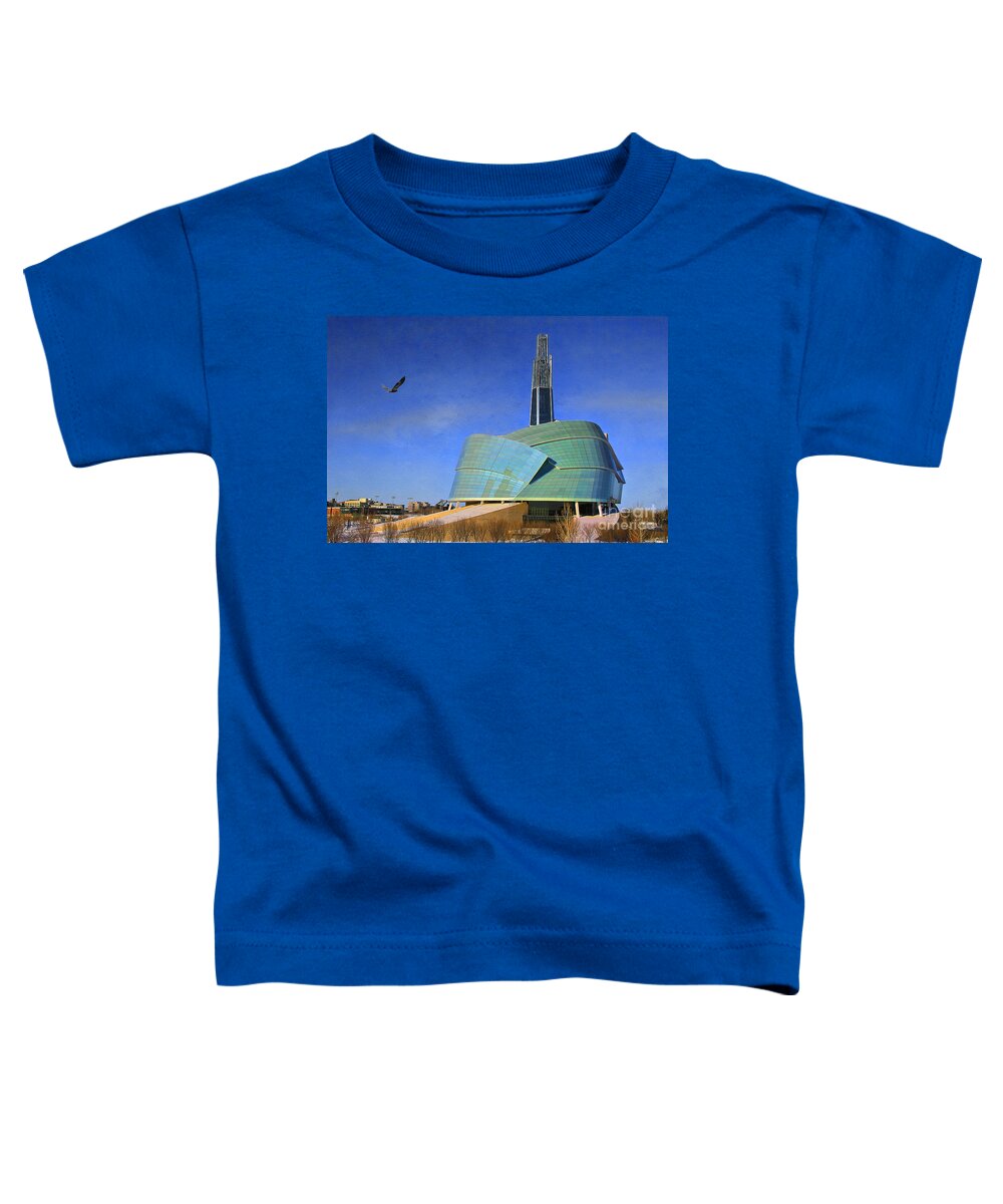 Architecture Toddler T-Shirt featuring the photograph Canadian Museum for Human Rights by Teresa Zieba