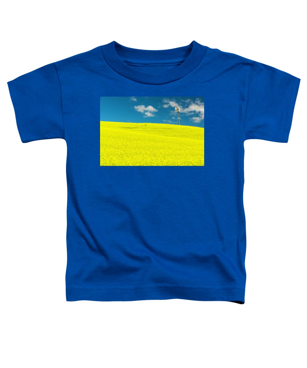 Country Toddler T-Shirt featuring the photograph Canola Field Palouse by Roberta Kayne