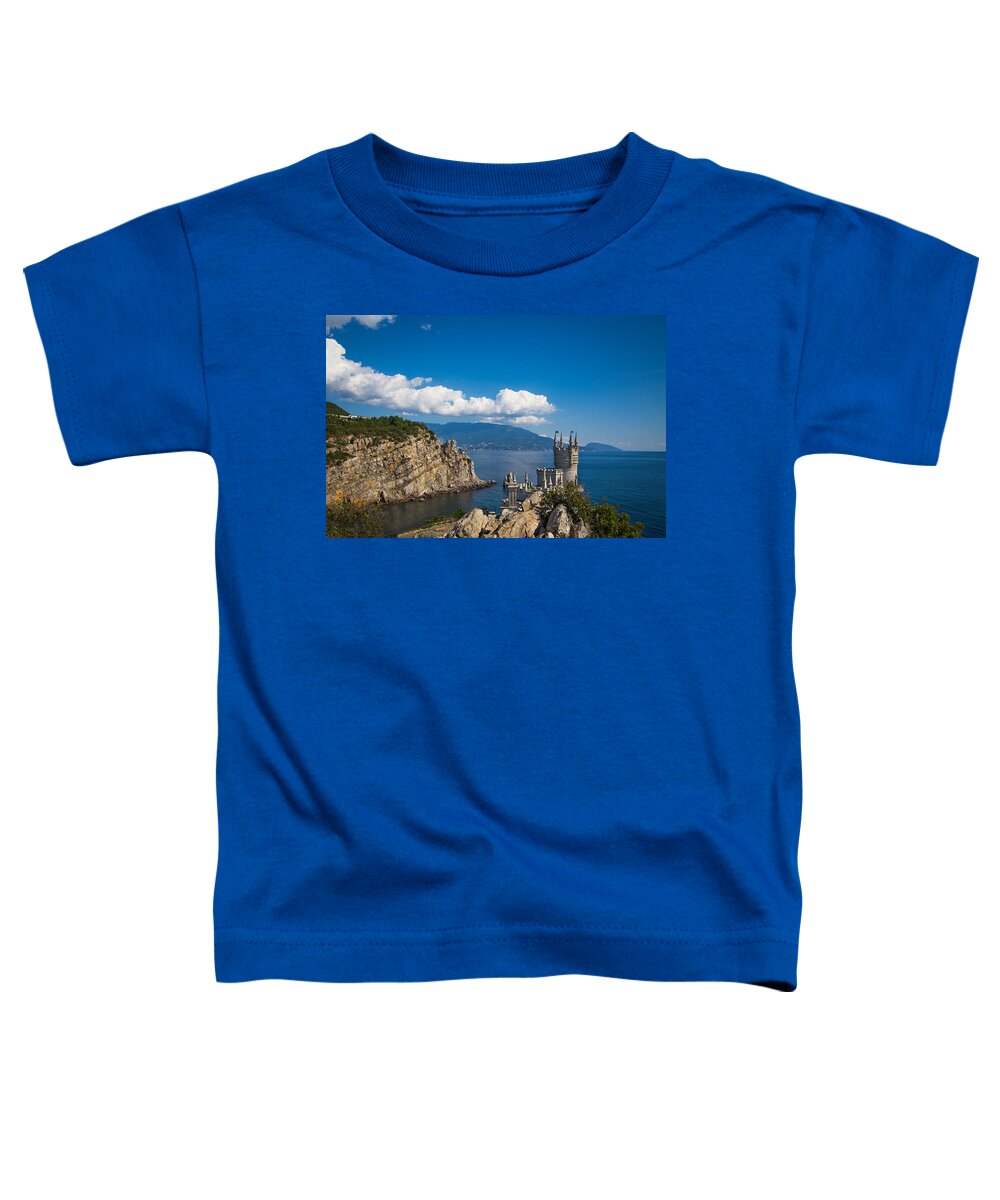 Russian Artists New Wave Toddler T-Shirt featuring the photograph Castle Swallow Nest. Yalta. Crimea by Natalia Otrakovskaia