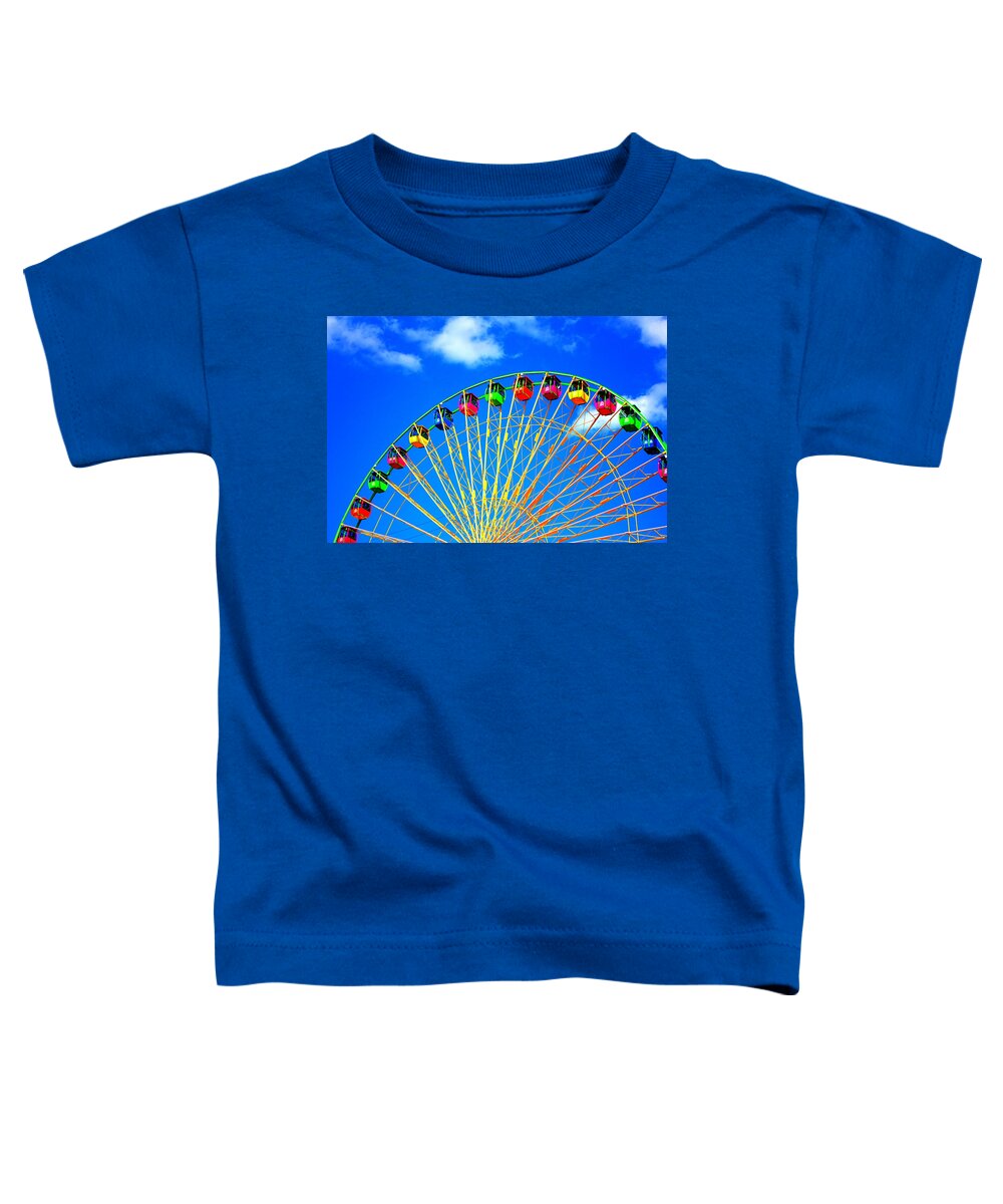 Ferris Wheel Toddler T-Shirt featuring the photograph Colorful Ferris Wheel by Cynthia Guinn