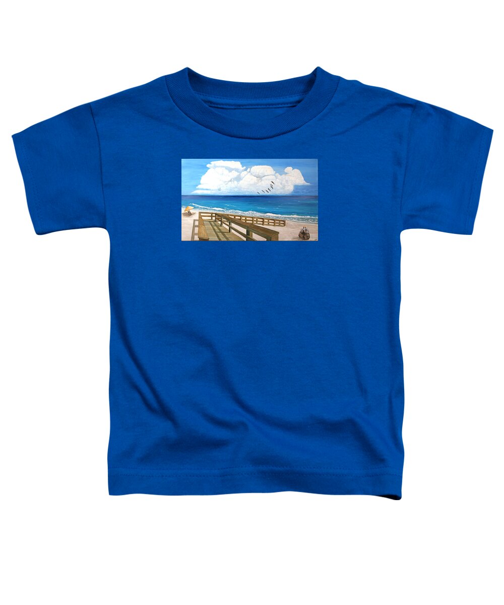Seascape Toddler T-Shirt featuring the painting Come Fly With Me by Toni Willey