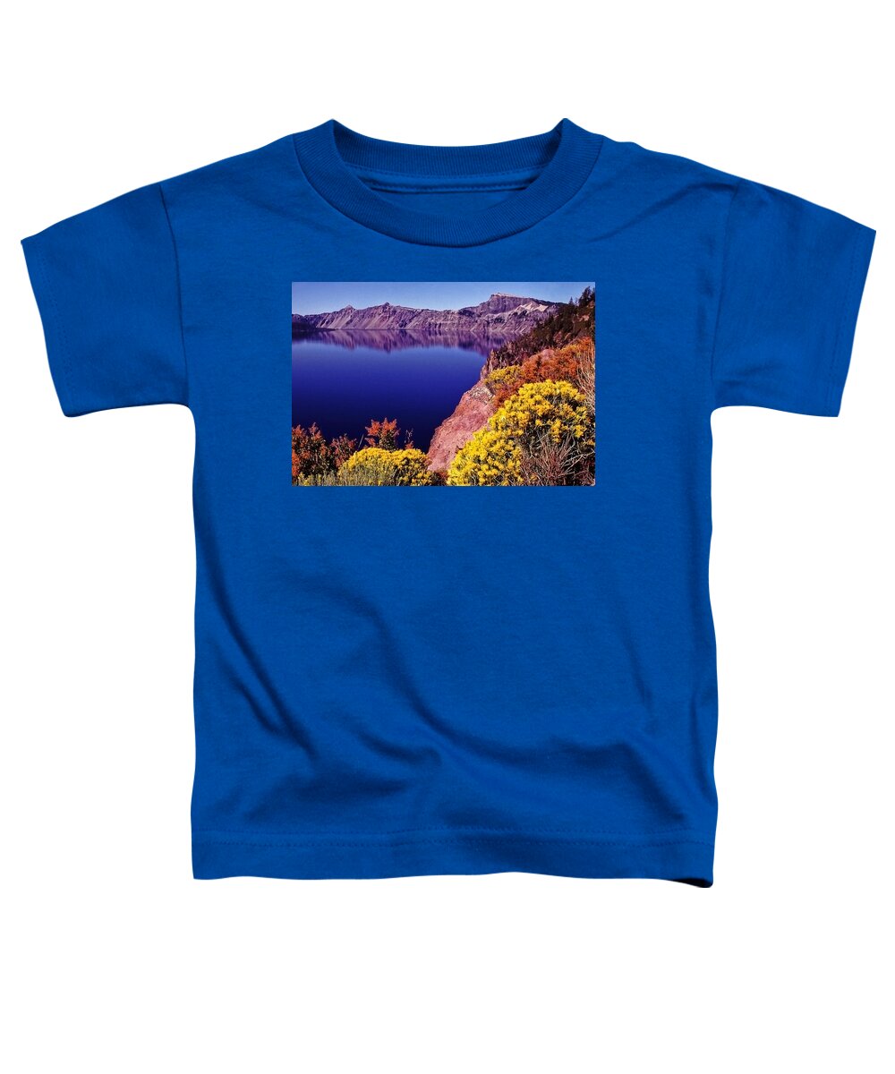 Scenic Toddler T-Shirt featuring the photograph Crater Lake Oregon by Roberta Kayne