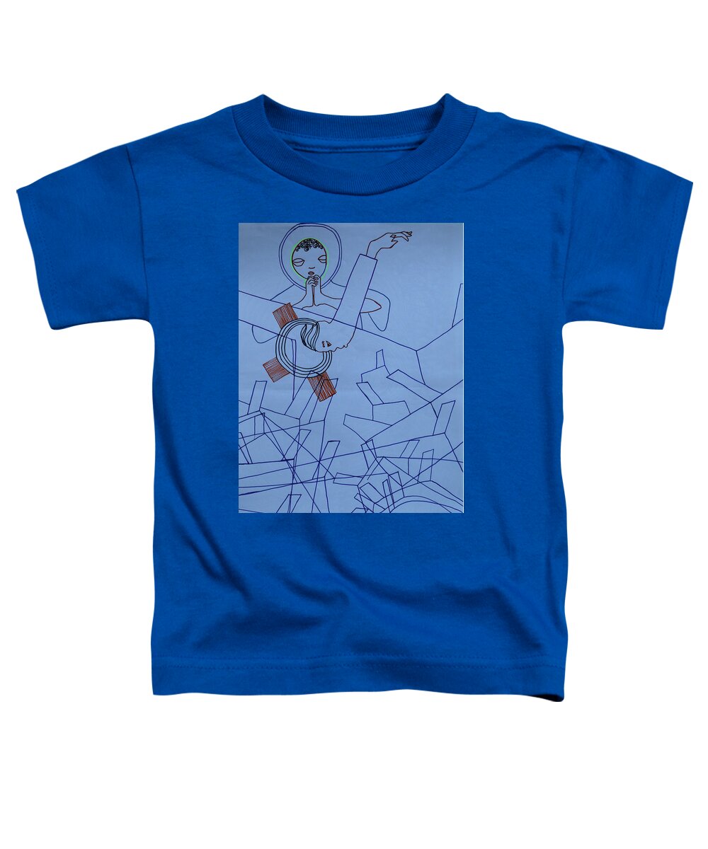 Jesus Toddler T-Shirt featuring the painting Crucifixion of Christ by Gloria Ssali