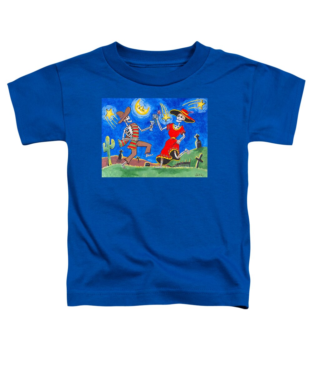 Dia De Toddler T-Shirt featuring the painting Dance of the Dead by Dale Loos Jr