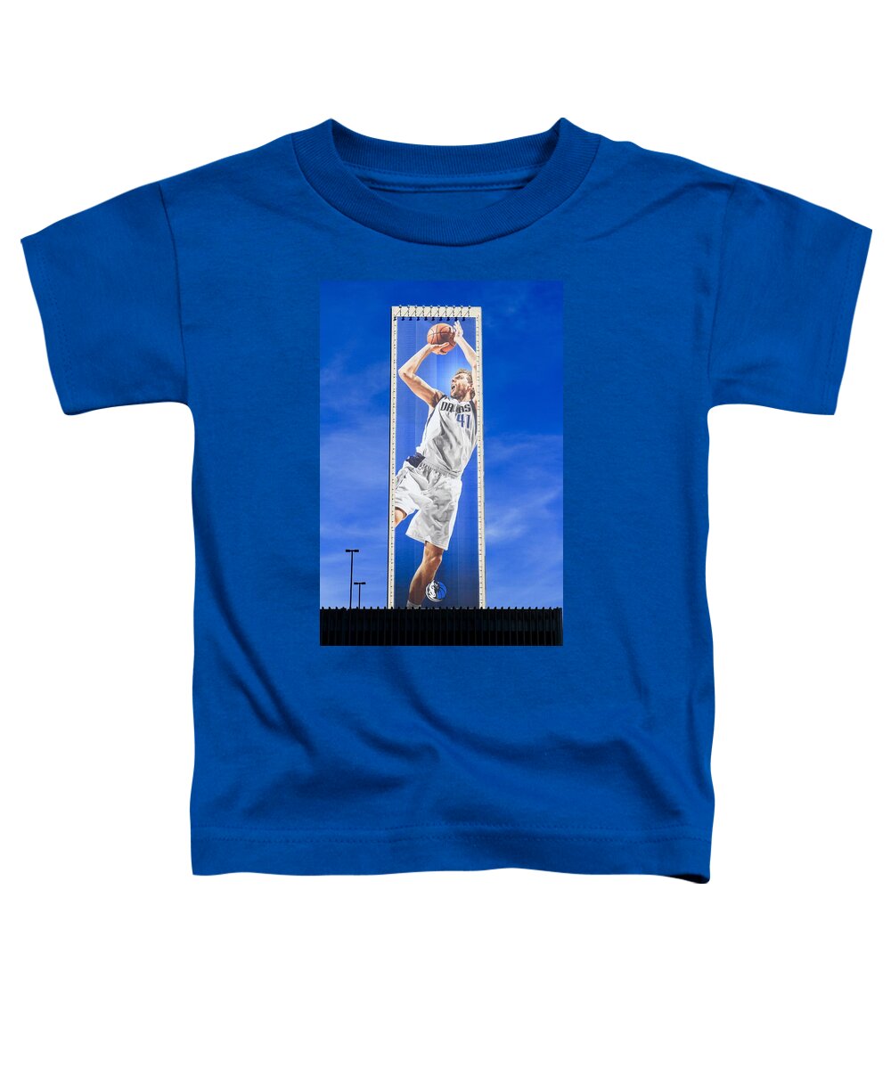 Dirk Nowitzki Toddler T-Shirt featuring the photograph Dirk Nowitzki by John Babis
