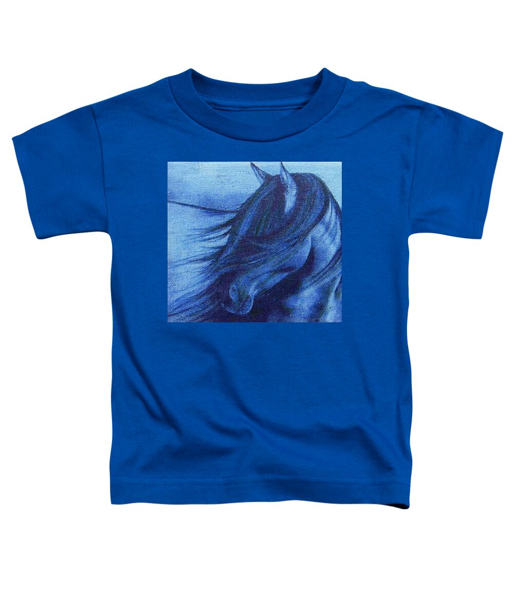 Horse Toddler T-Shirt featuring the painting Feeling the Wind by Cara Frafjord