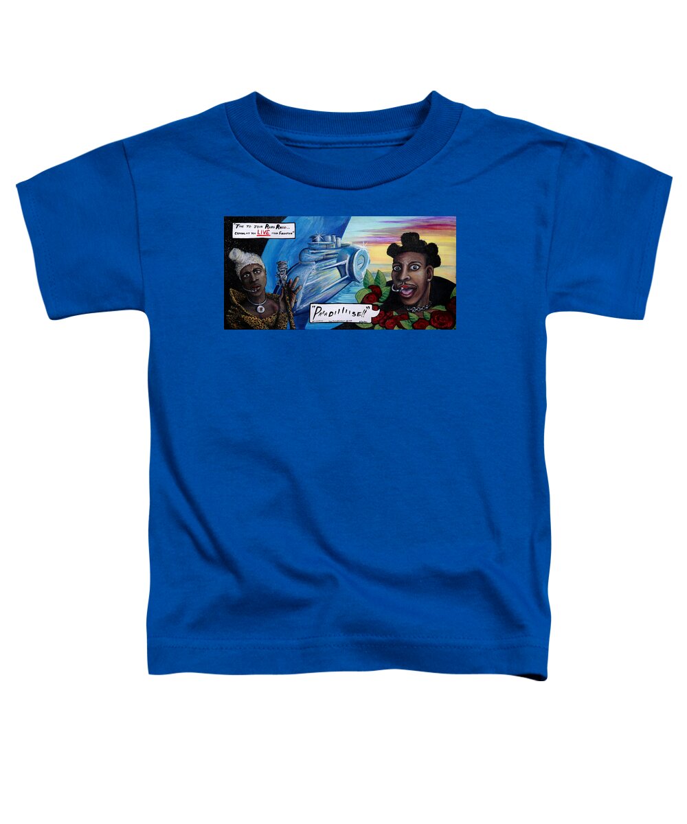 Future Fashion Toddler T-Shirt featuring the painting Film Spirit of Ruby Rhod by M E