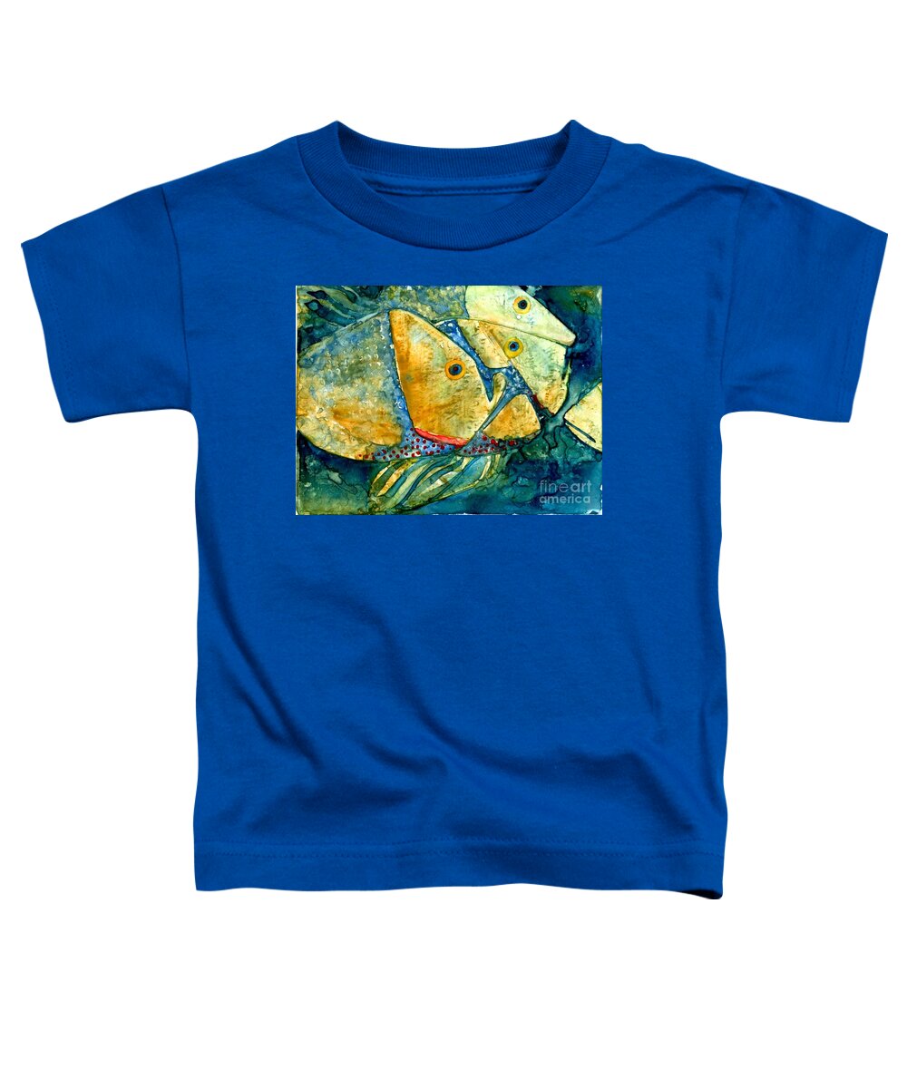Fish Toddler T-Shirt featuring the painting Fish Friends by Amy Stielstra