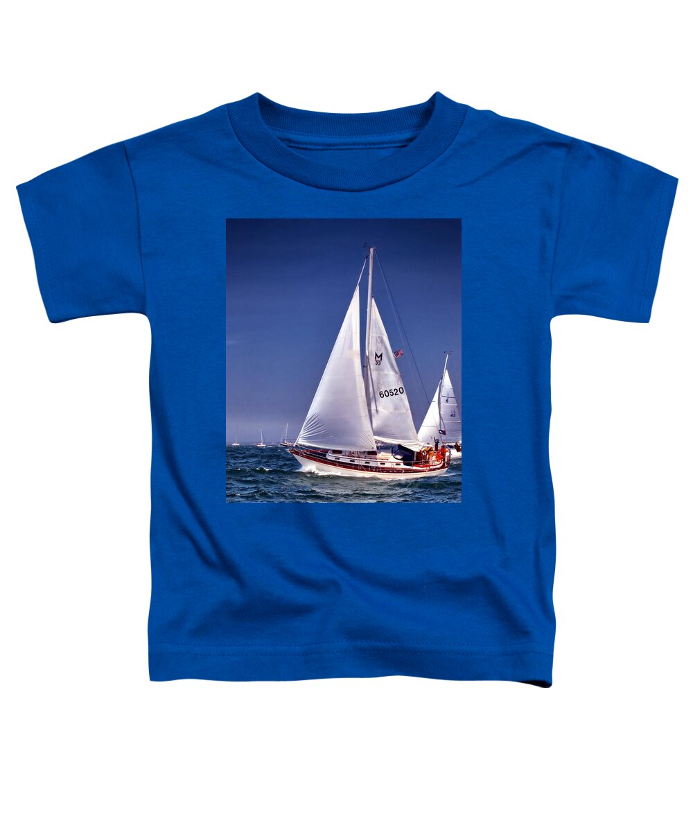 Cape Cod Toddler T-Shirt featuring the photograph Full Sail Ahead by Bruce Gannon