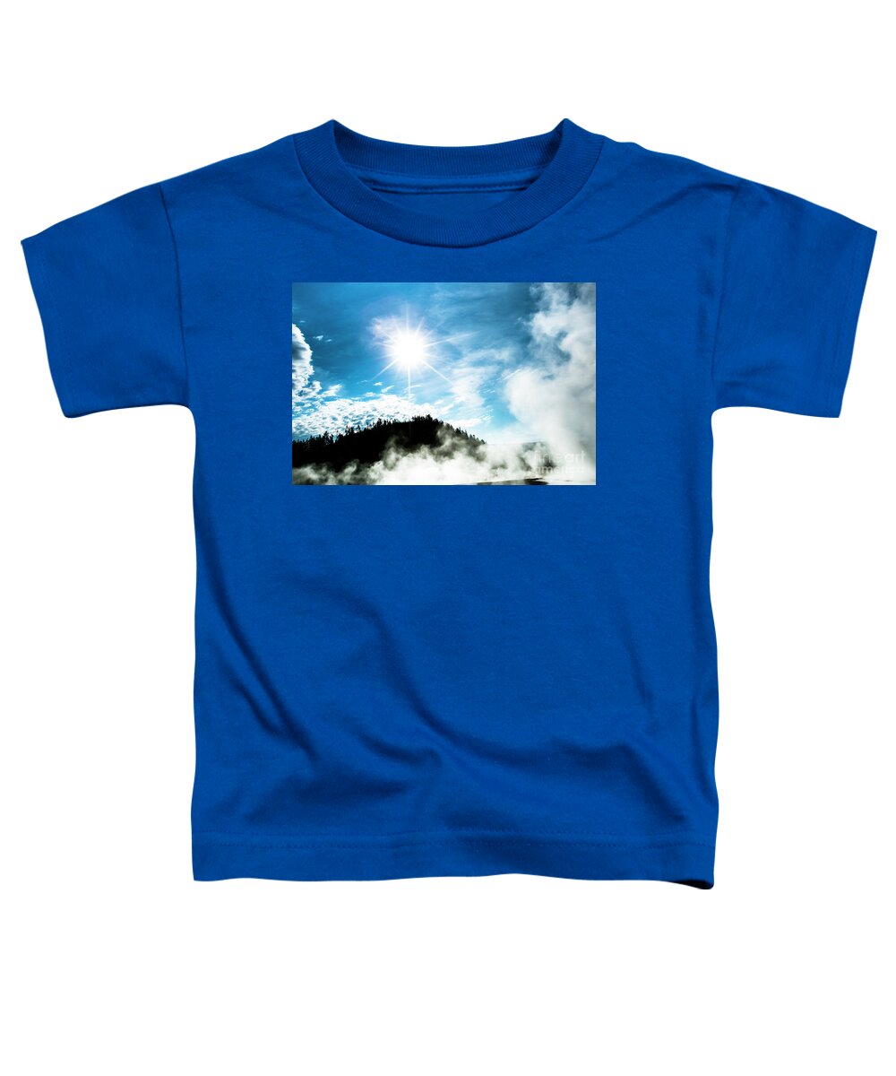 Yellowstone National Park Toddler T-Shirt featuring the photograph Geysers at Yellowstone by Ben Graham