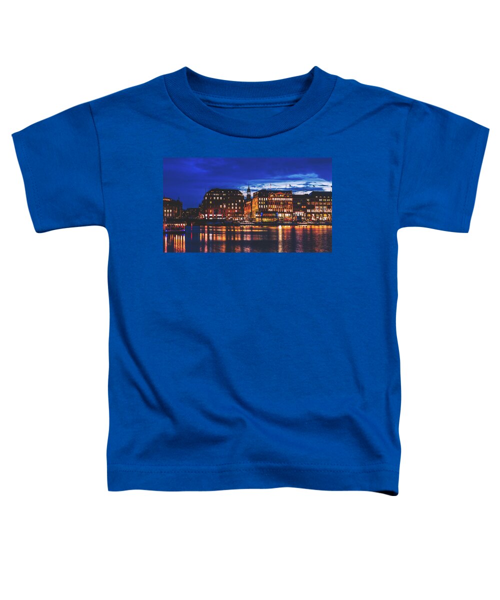 Hamburg Toddler T-Shirt featuring the photograph Hamburg At Sunset by Mountain Dreams
