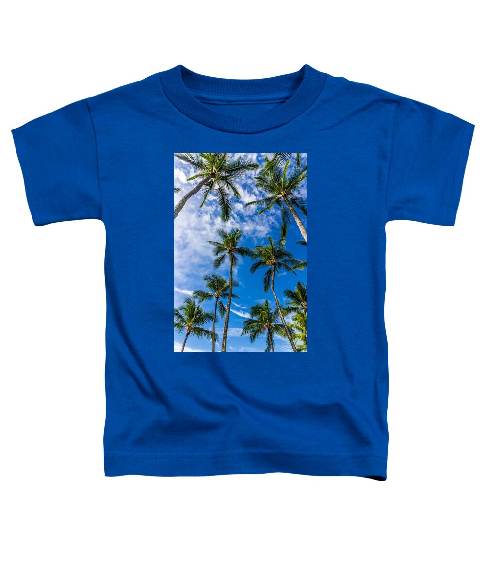 Hawaii Toddler T-Shirt featuring the photograph Hawaii Palms on the island of Kauai by Donnie Whitaker