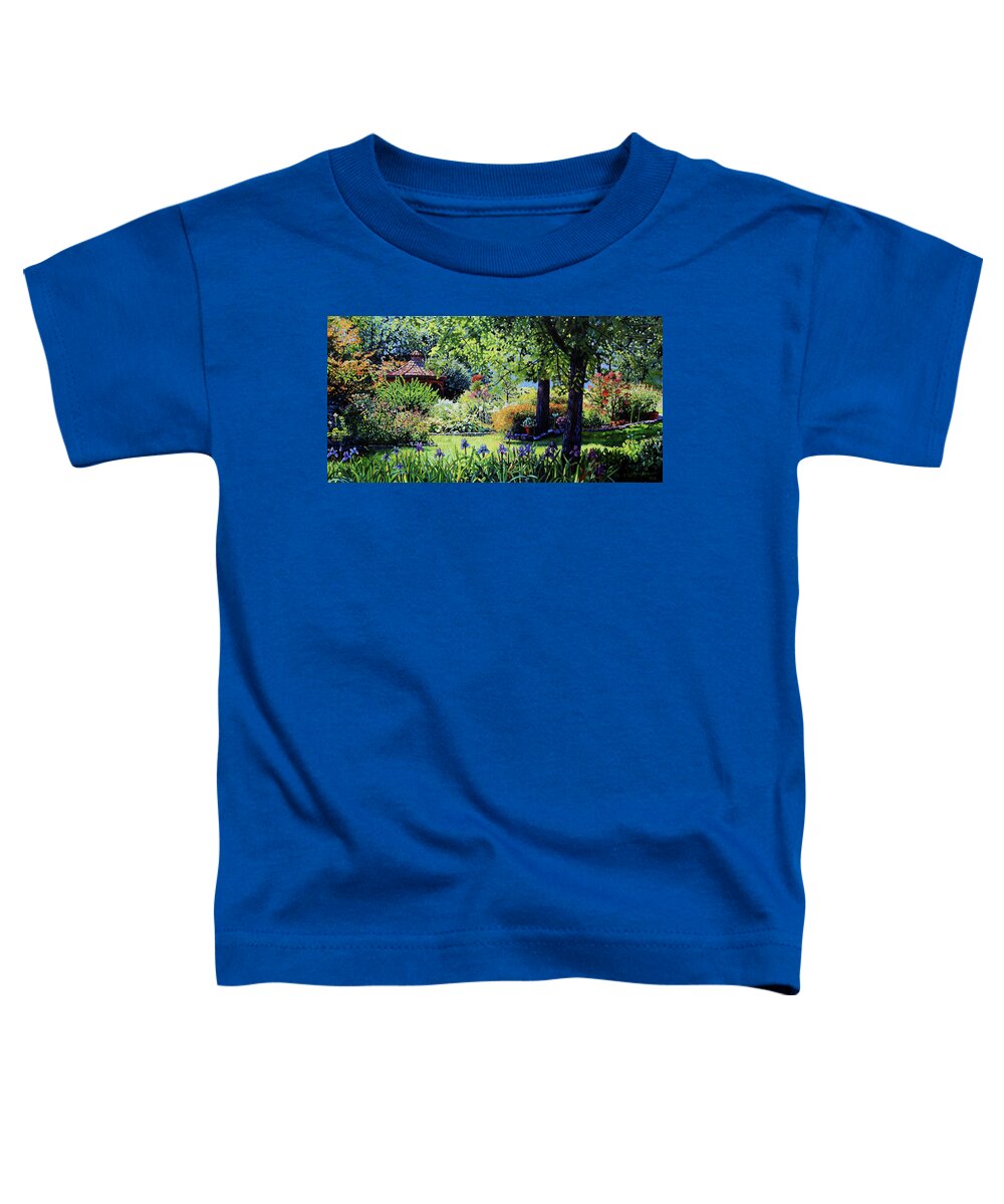 Garden Toddler T-Shirt featuring the painting Home on Parish Drive oil by John Lautermilch