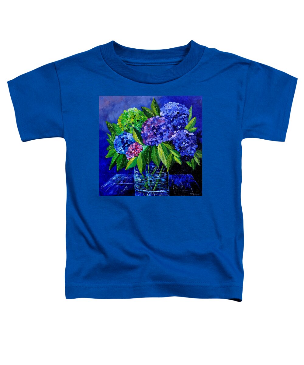 Flowers Toddler T-Shirt featuring the painting Hydrangeas 88 by Pol Ledent
