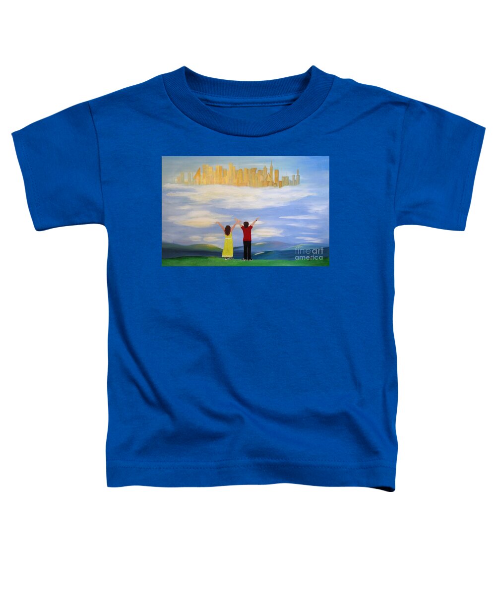 I Believe Toddler T-Shirt featuring the painting I Believe by Karen Jane Jones
