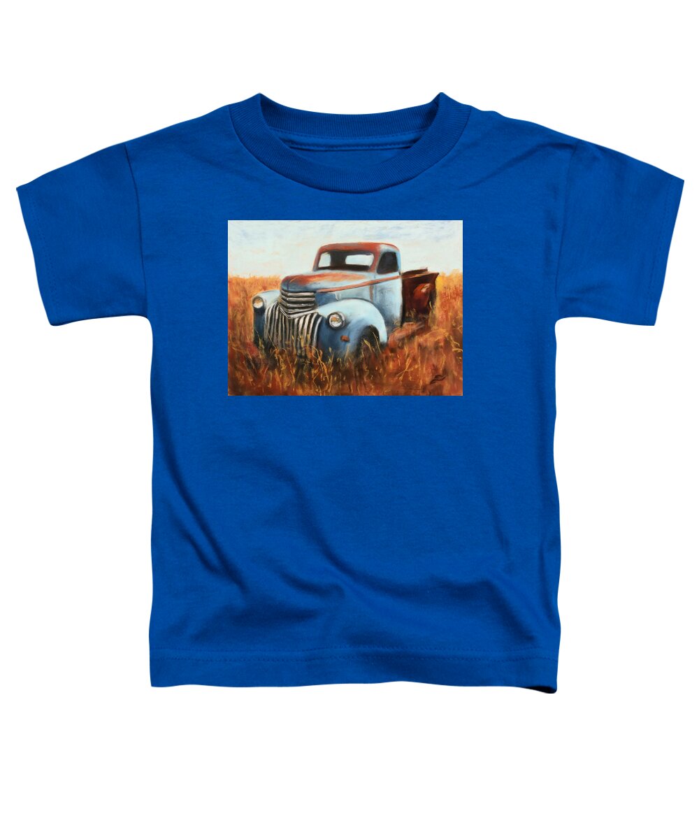 Old Truck Toddler T-Shirt featuring the photograph In a Field of Dreams by Sandi Snead
