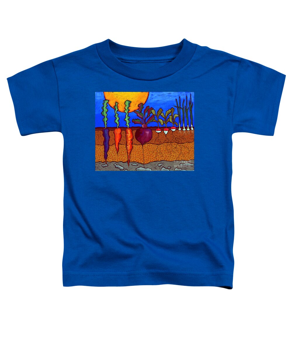 Vegetables Toddler T-Shirt featuring the painting In The Ground by David Hinds