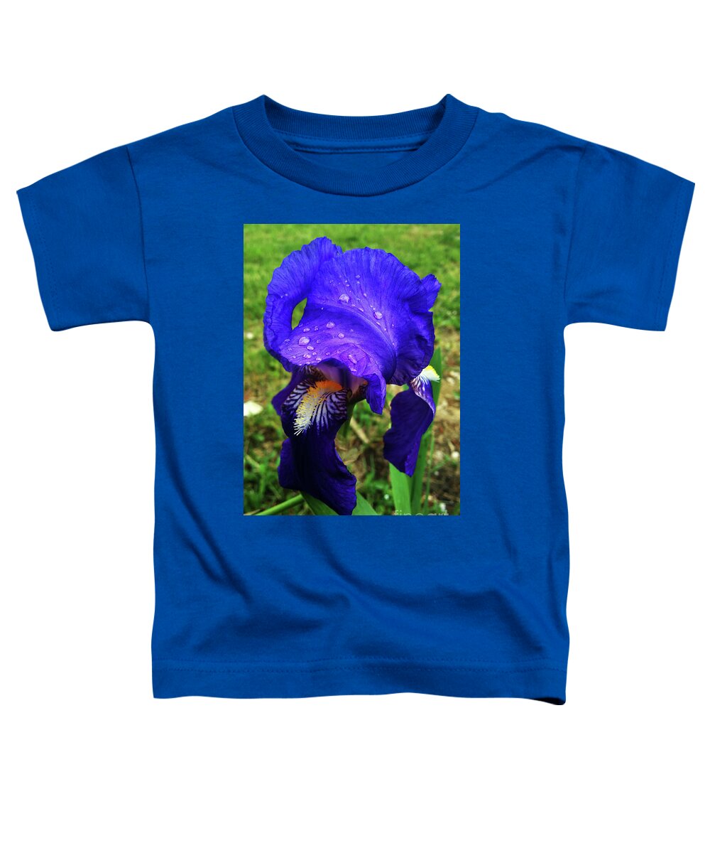 Iris Toddler T-Shirt featuring the photograph Iris Blue by Jasna Dragun