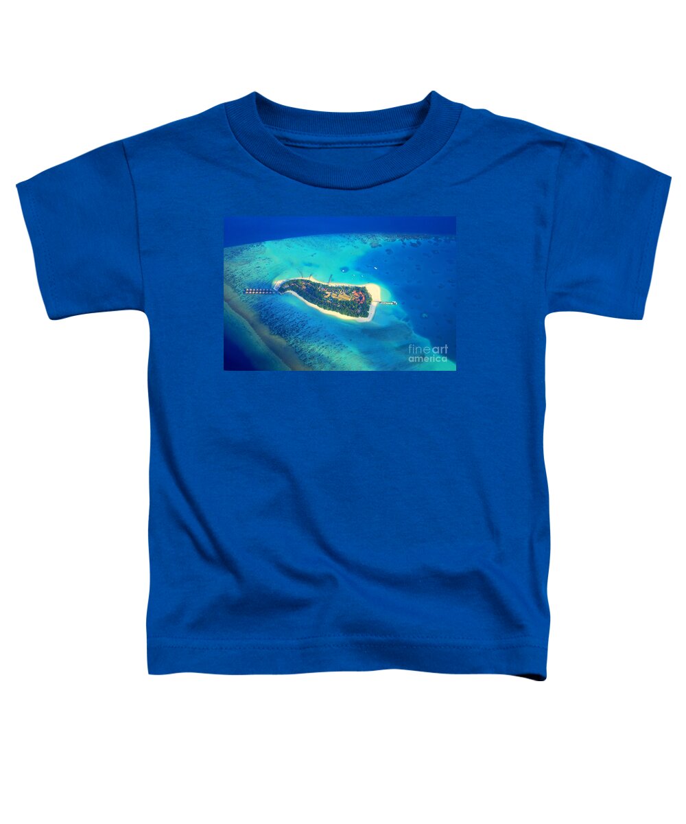 Aerial Toddler T-Shirt featuring the photograph Island Of Dreams by David Birchall