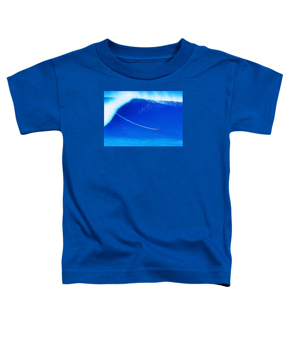 Surfing Toddler T-Shirt featuring the painting Jaws Cliff Angle 1-10-2004 by John Kaelin