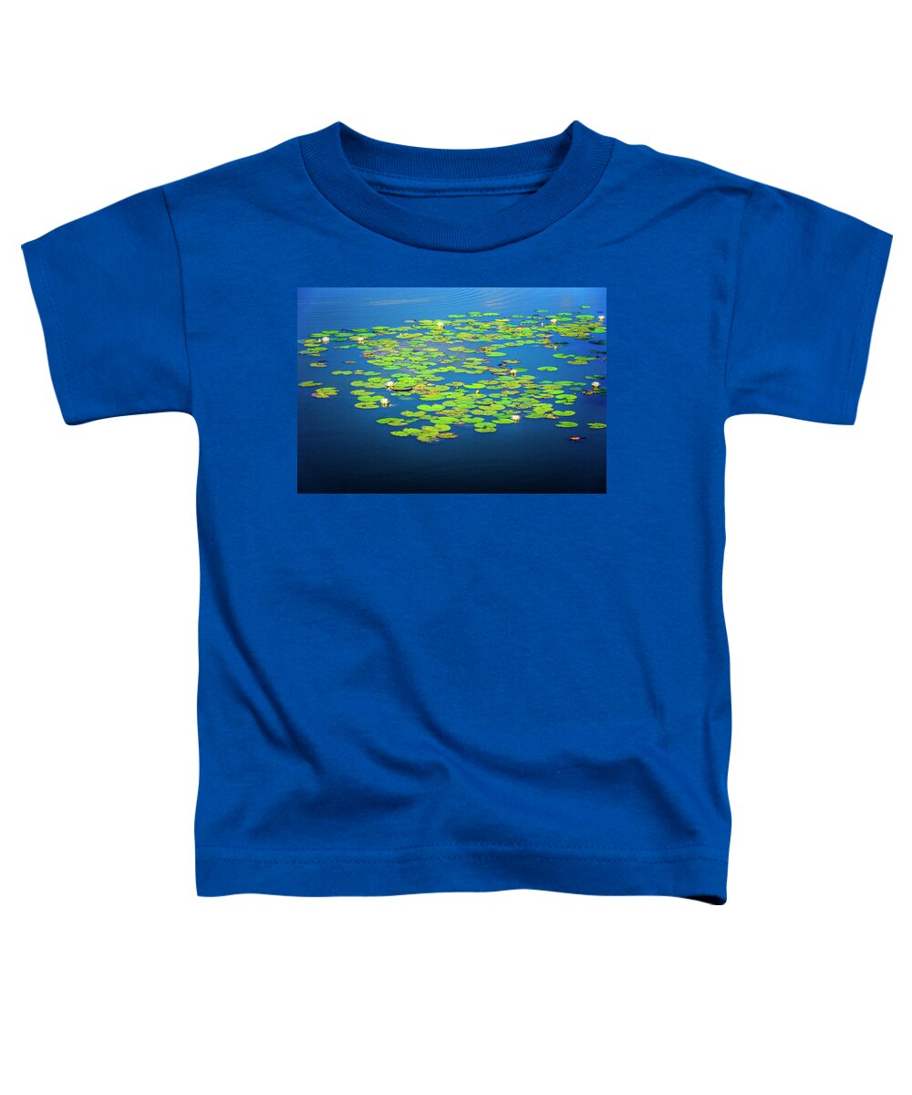 North Port Florida Toddler T-Shirt featuring the photograph Lily Pads by Tom Singleton