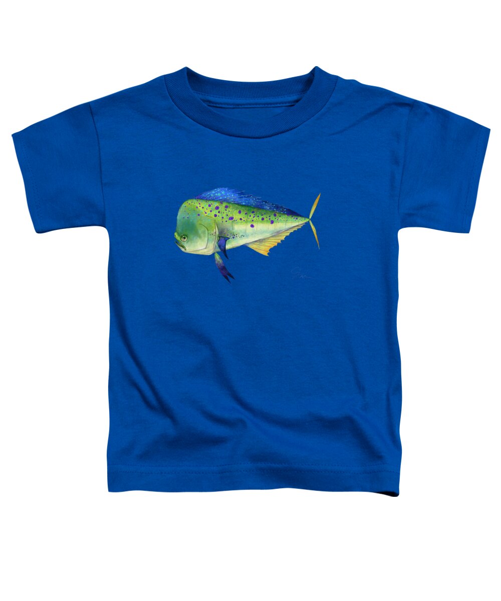 Fish Toddler T-Shirt featuring the digital art Mahi Mahi by Trevor Irvin