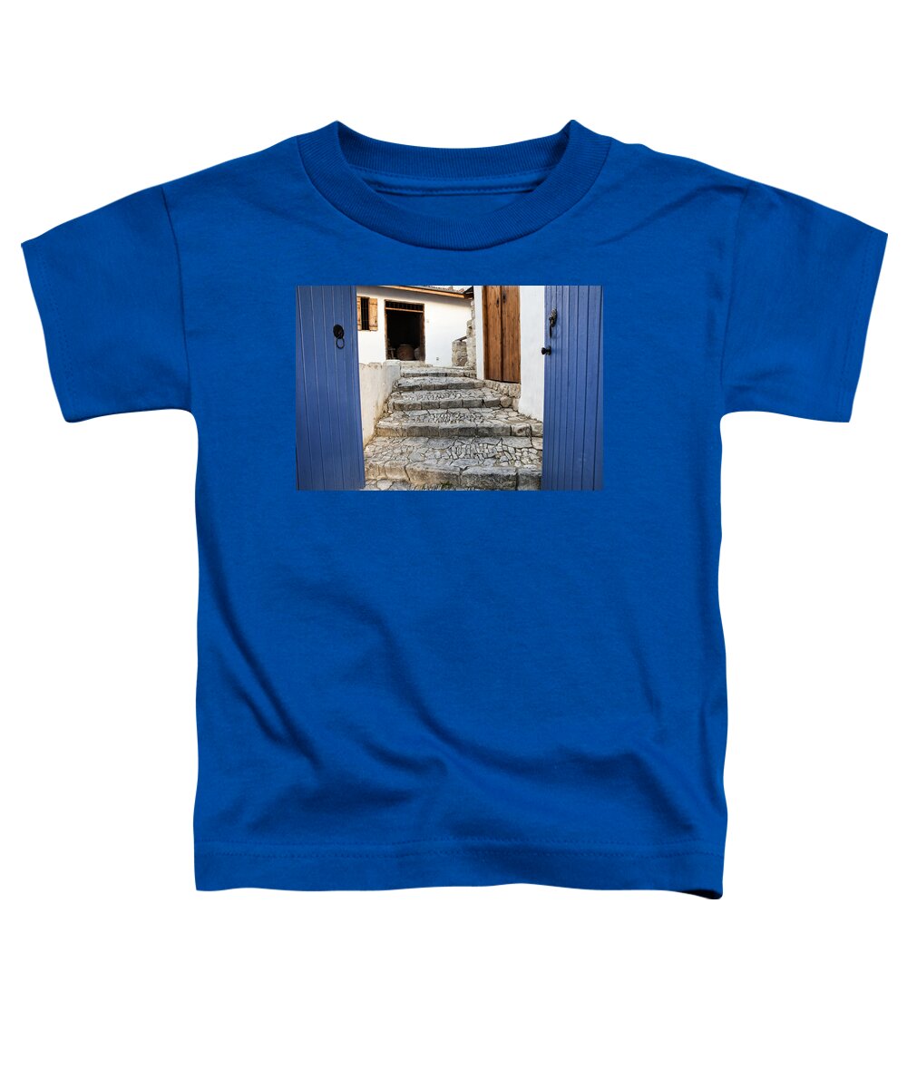 Door Toddler T-Shirt featuring the photograph Mediteranean old house by Mike Santis