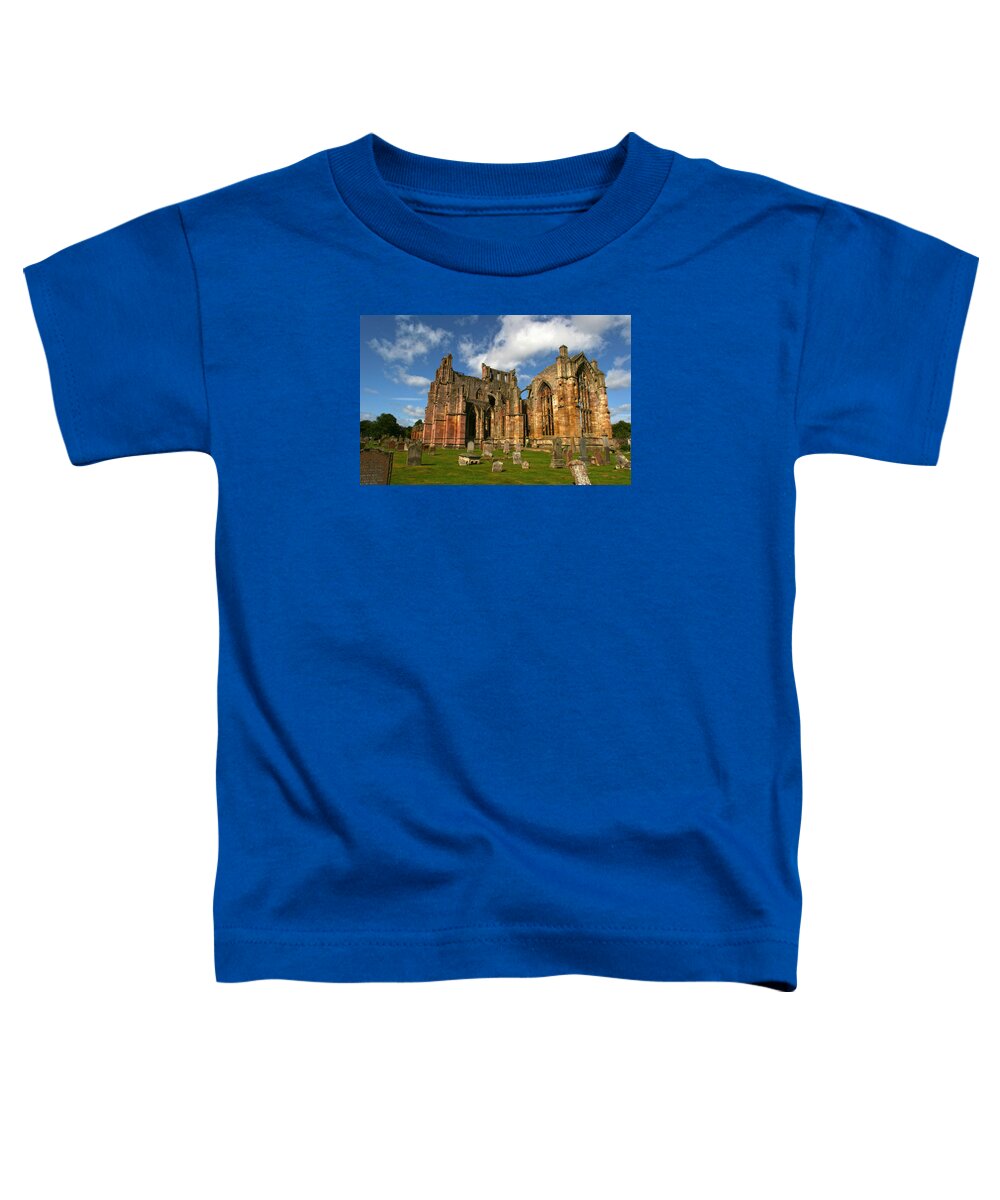 Melrose Toddler T-Shirt featuring the photograph Melrose Abbey by Robert Och